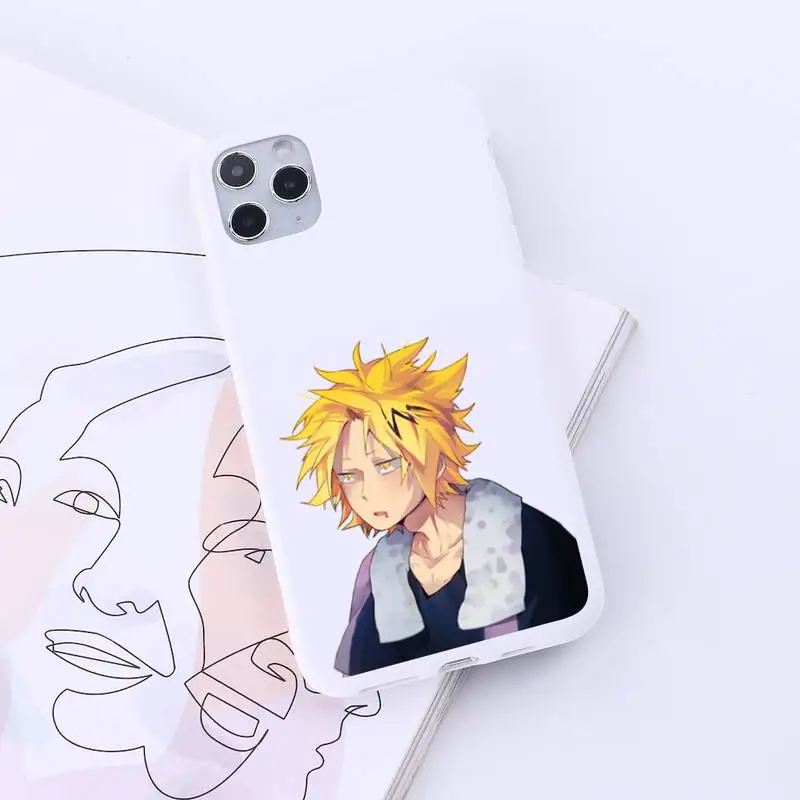 

Denki Kaminari My hero academia Phone Case Candy Color for iPhone 6 7 8 11 12 s mini pro X XS XR MAX Plus