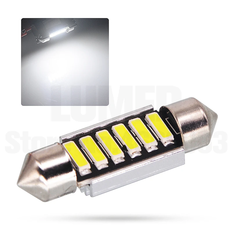 7020 x Φ 31 мм 36 39 41 Auto 6 LED SMD Chips C5W купольная лампа для внутреннего освещения