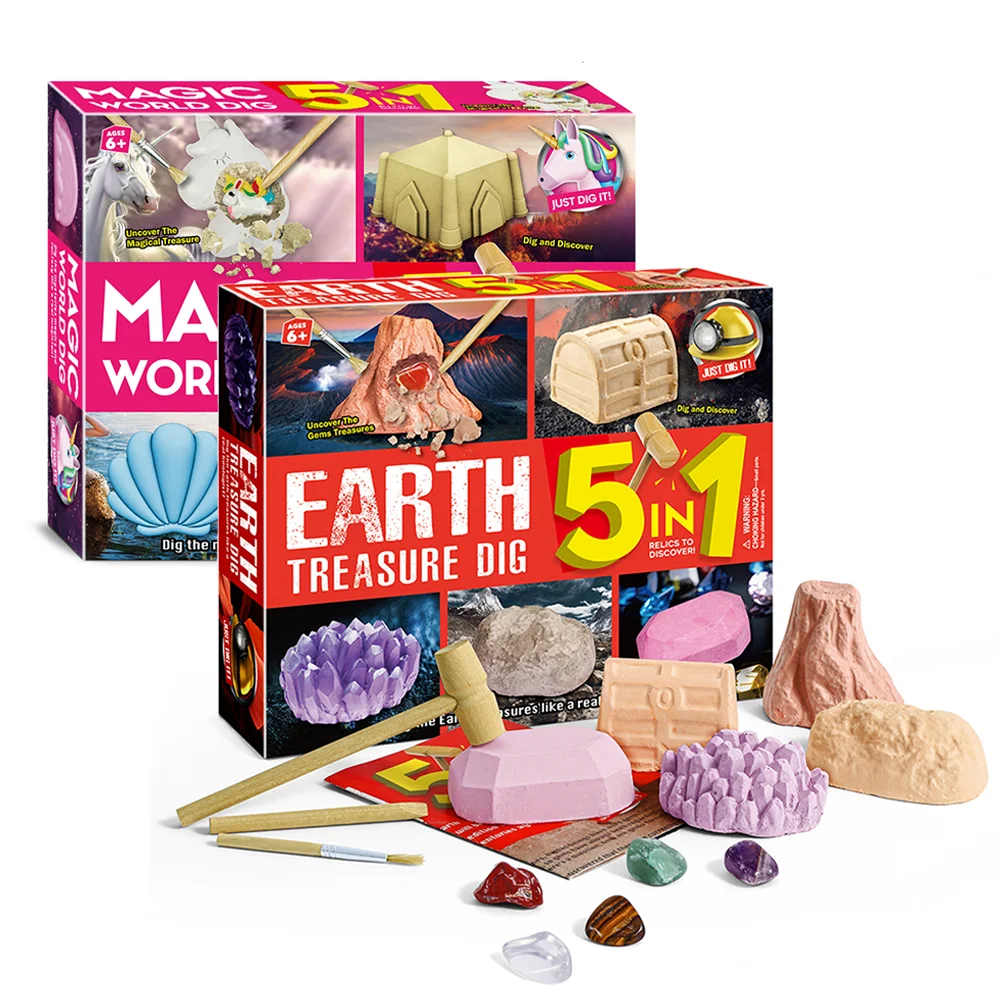 

Набор для сбора драгоценных камней, искусственные жемчужины, кости динозавров, пиратское сокровище, набор для сбора археологии, обучающая н...