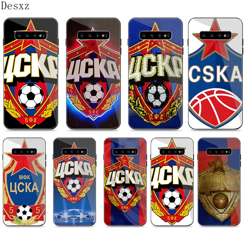 Чехол для телефона Стекло samsung A40 A50 A10 A20 A30 A60 A70 S10 S7 край S8 S9 Note 8 9 10 плюс PFC ЦСКА