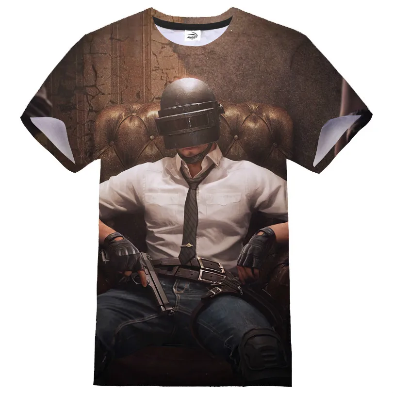 

Hot sale 3D2021 new men's casual fashion eat chicken print T-shirt