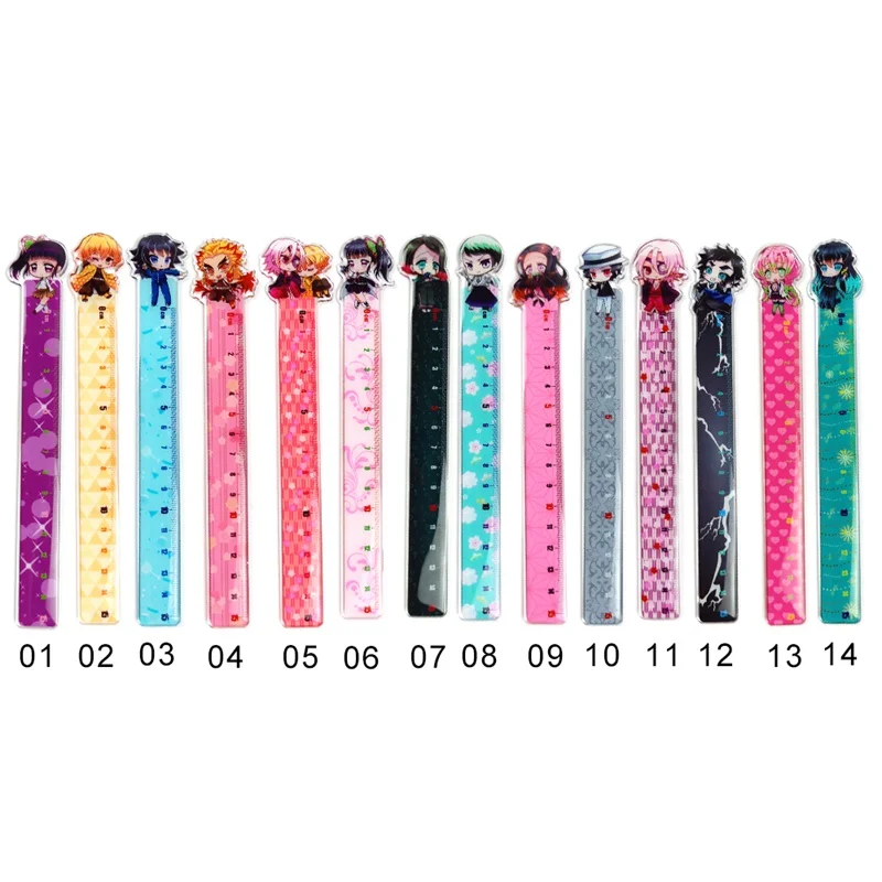 Japan Anime Demon Slayer Kimetsu No Yaiba Ruler Cosplay Ruler Measuring Scale Students Cartoon Measure Ruler Gift For Kids anime demon slayer kimetsu no yaiba ruler set students measuring scale ruler stationery cartoon measurement ruler gifts for kid