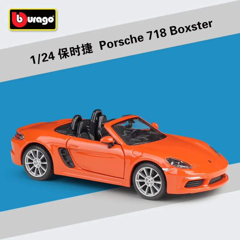 Модель автомобиля Bburago литый под давлением 1:24 718 Boxster открытый в верхней части