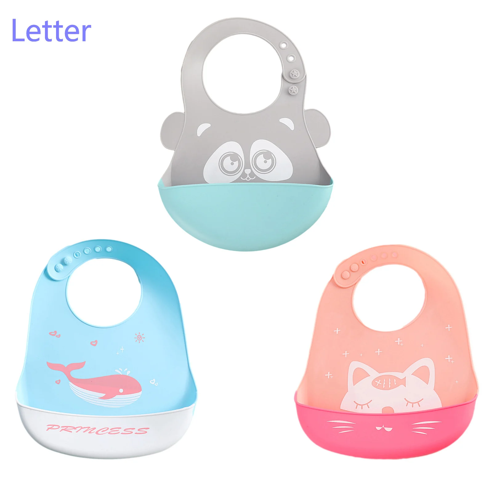 

Детские нагрудники, силиконовые удобные водонепроницаемые нагрудники с карманами для Ловца еды, мягкий силиконовый нагрудник для кормлени...