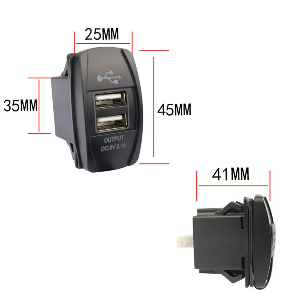 Автомобильное зарядное устройство с двумя USB-портами 3 1 А 12-24 В | Автомобили и