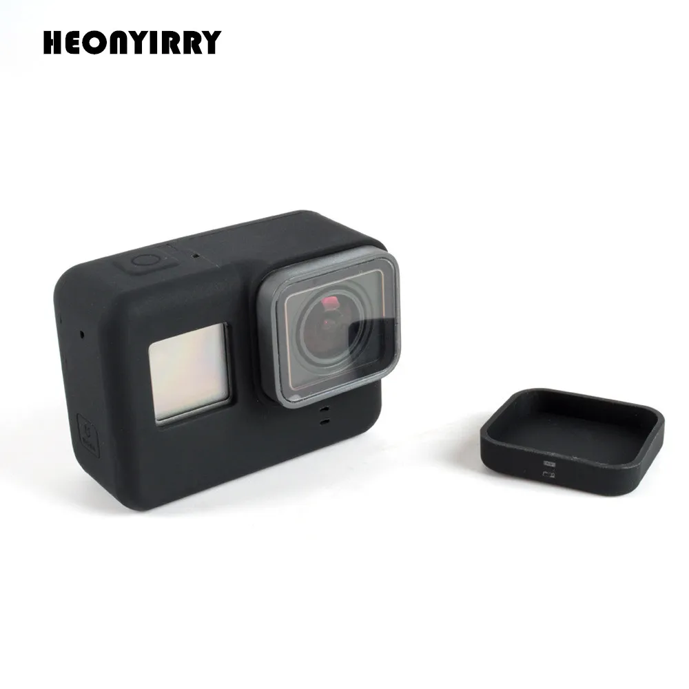 Для Go Pro аксессуары чехол для экшн камеры защитный силиконовый кожа + крышка