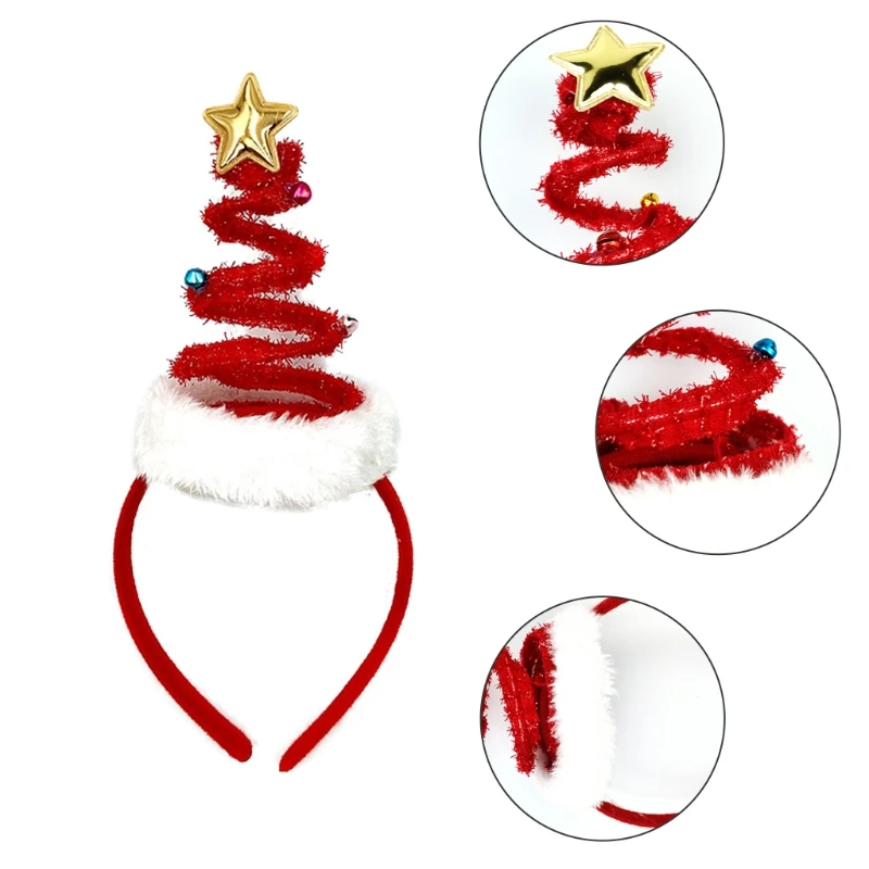 Фото Coil Tree Hair Hoop Xmas Headdress Bell Hairband Holiday Party Headbands Christmas Creative Photo Props Coil Tree Hair Hoop Xmas Headdress Bell Hairband Holiday Party Headbands Christmas Creative Photo Props