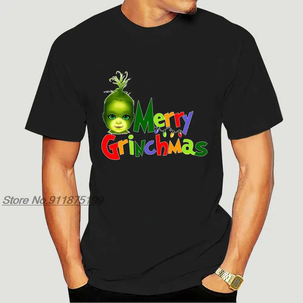 

Мужская футболка с надписью «Merry Grinchmas»