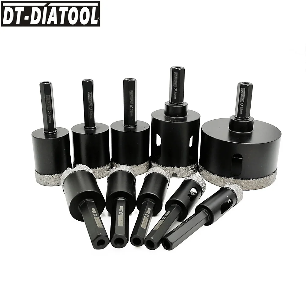 

DT-DIATOOL 1piece Dry Hexagon shank Diamond Drill Hole Saw Drill Core Bits Ceramic Tile for Granite Marble Core Drilling Bits