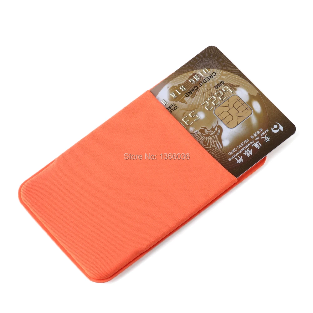 200pcs Fashion Elastic Mobile Phone Wallet Cell Card Holder Case Adhesive Sticker Pocket Credit ID | Мобильные телефоны и