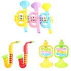 1 шт. пластиковые трубные саксофоны Музыкальные инструменты для детей Детские музыкальные игрушки музыкальные трубы Hooter детские игрушки случайный цвет