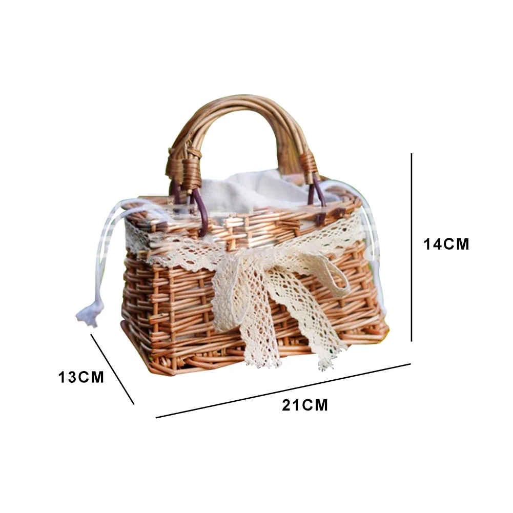 

Mini Handbag Cute Woven Basket Purse For Little Girls Toddlers Outdoor Little Wallet