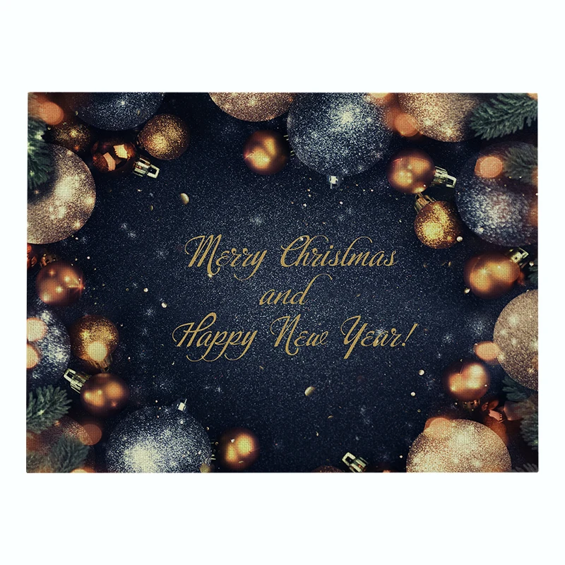 871 SEAAN Dark Christmas Decor Tableware Durable Dinner Table Placemat Tea Party Kitchen Accessories Bowl Cup Pads Drink Coasters - Цвет: 871