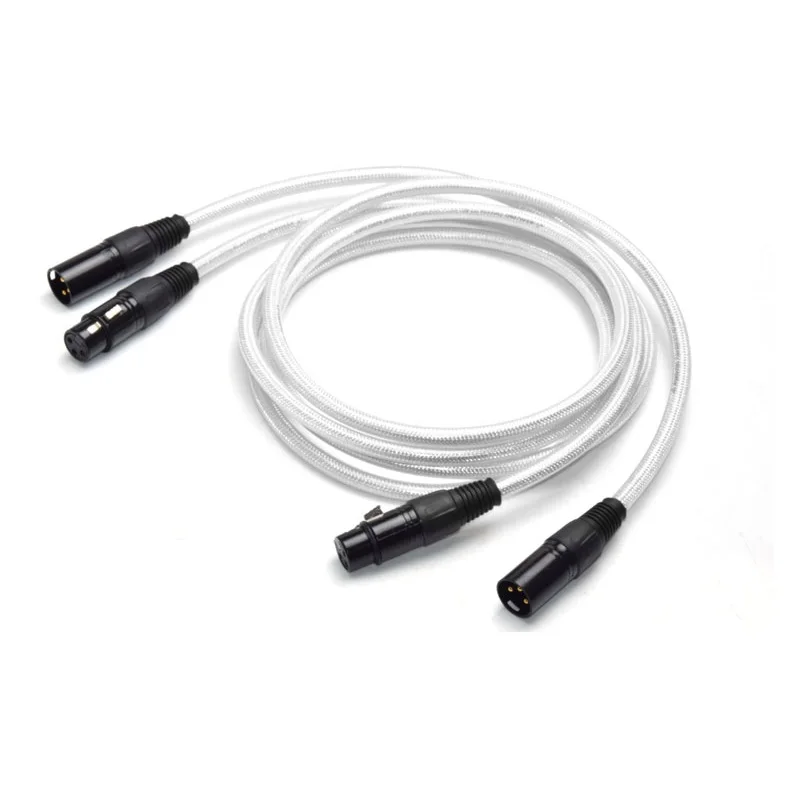 

1 пара медных и посеребренных Hi-Fi XLR-кабелей, Hi-end 2XLR аудиокабель «штырь-гнездо»