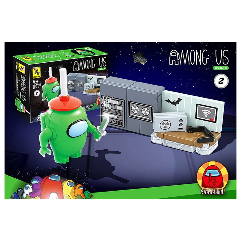 

2021 New Amongs Us Game Space Peluche Avatar Model Building Blocks Impostor Crewmates Figures Bricks Toys For Kids Gift