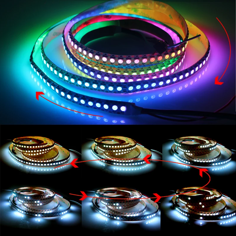 Светодиодная лента WS2812B с RGB-подсветкой 30/60/144 светодиодов IP30/65/67 5 В | Освещение