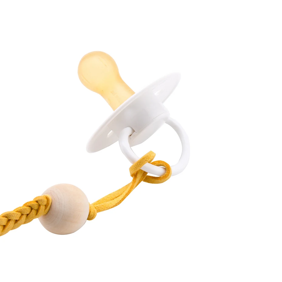Деревянный Прорезыватель плетеные соски цепи деревянные бусины Выгравированные