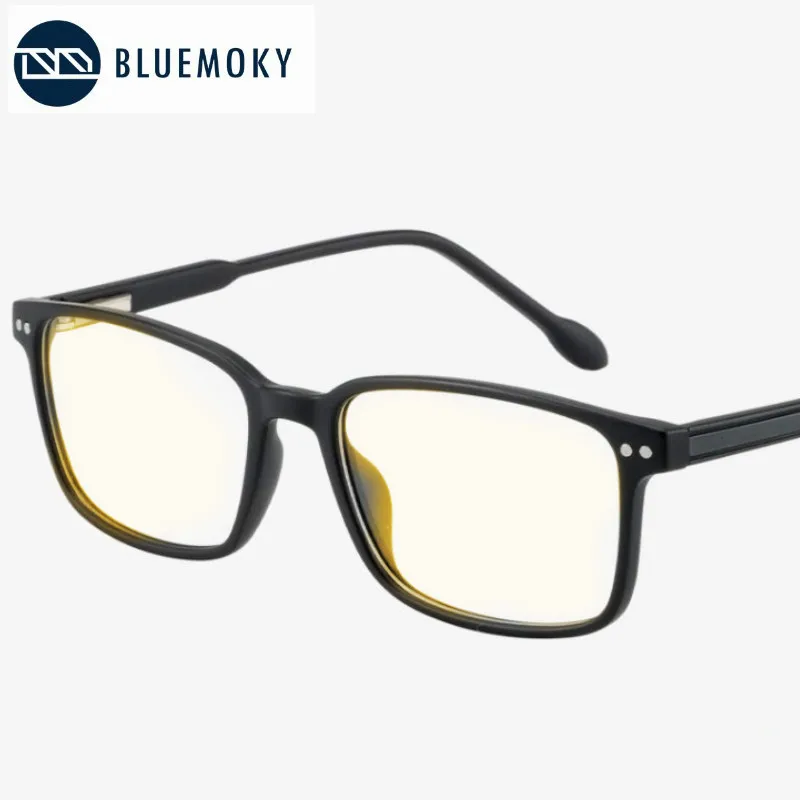 

BLUEMOKY Square Blue Light Glasses Men Computer Glasses Gaming Goggles Transparent Eyewear Frame Women Anti Blue Ray Eyeglasses