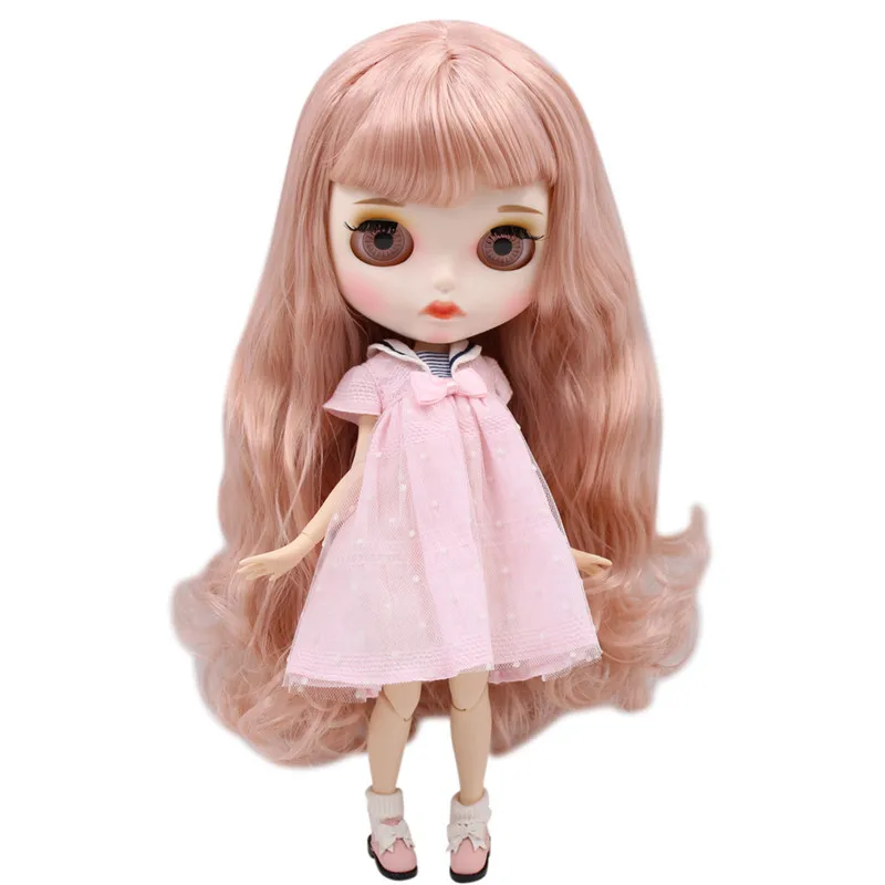 

ICY DBS Blyth Doll No.BL1329 Pink hair Carved lips Matte face Joint body customized 1/6 bjd ob24 anime girl