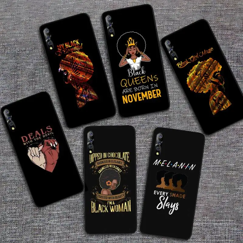 

Afro Girls Black Women Queen Art Phone Case For Vivo X9 9s 9plus 9splus 20 20plus Y91C 11 17 19 67 71 81 91 V11 11I 17 IQOO