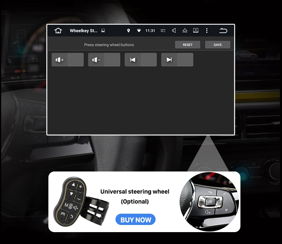 Eunavi 2 Din 9 ''Android 9 Автомагнитола для VW Polo Jetta Tiguan passat b6 cc fabia Golf Magotan gps Стерео bluetooth wifi без DVD