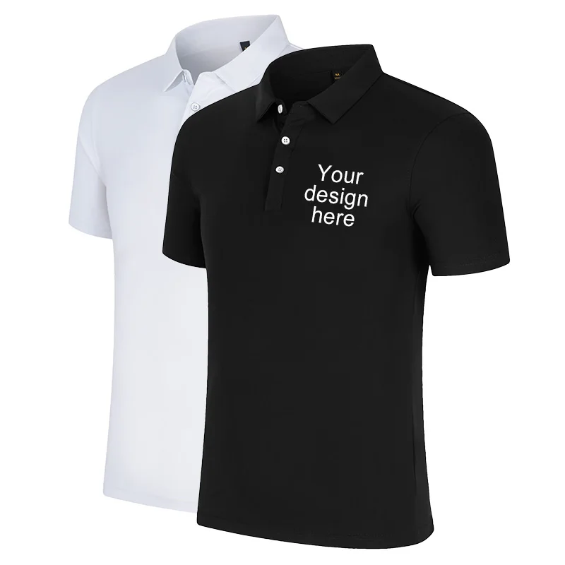 

New Summer Men Cotton Polo Shirt Women Casual Solid Poloshirts Tops Custom Male Female Short Sleeve Jerseys Polos Print Photo
