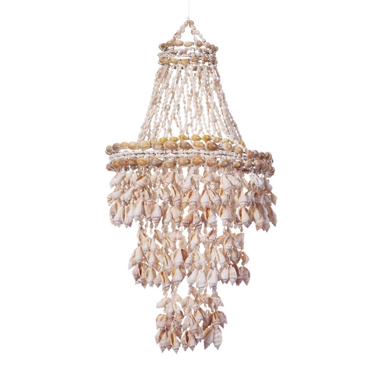

Conch Sea Shell Wind Chime for Outdoor Indoor Hanging Pendant Shell Hanging Ornament Wall Decor for Home Garden