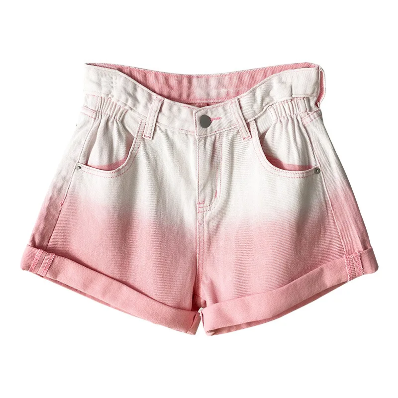 

SONDR 2021 summer new fashion denim shorts women's shorts high waist A-line version was thin trendy gradient pants