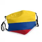 Флаг Колумбии многоразовая маска для лица для взрослых противопылевая Маска Защитная крышка респиратор рот муфельная