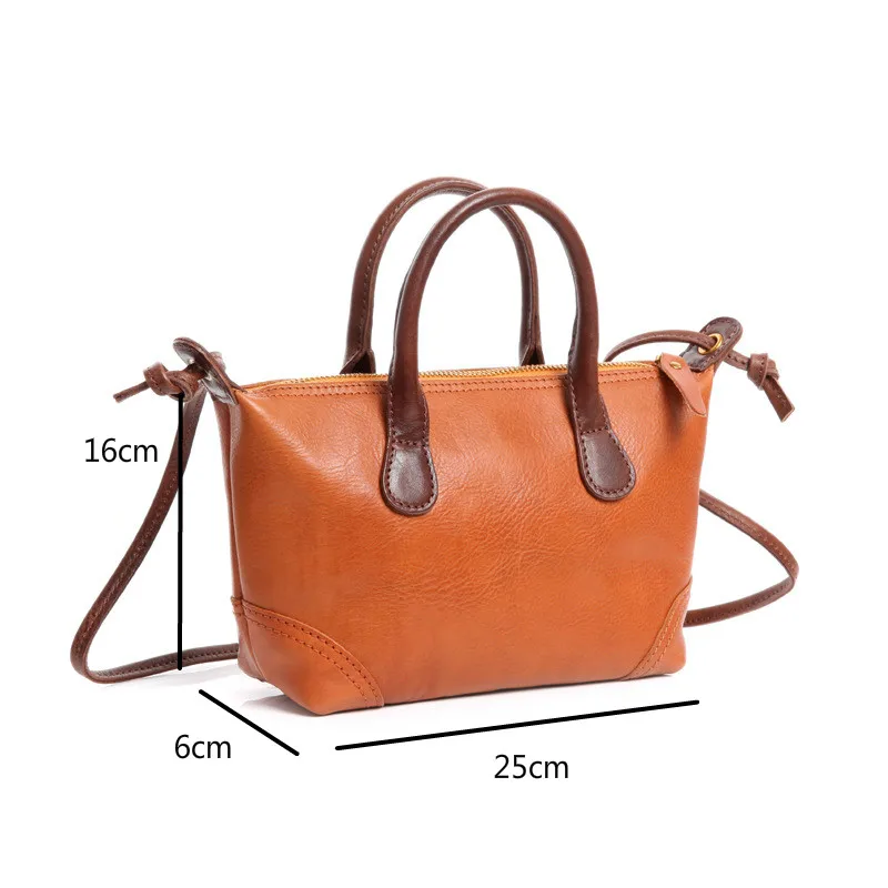 

YourSeason Retro Nature Cow Leather Female Bag 2021 Simple Solid Color Handmade Versatile Women Shoulder Crossbody Handbag