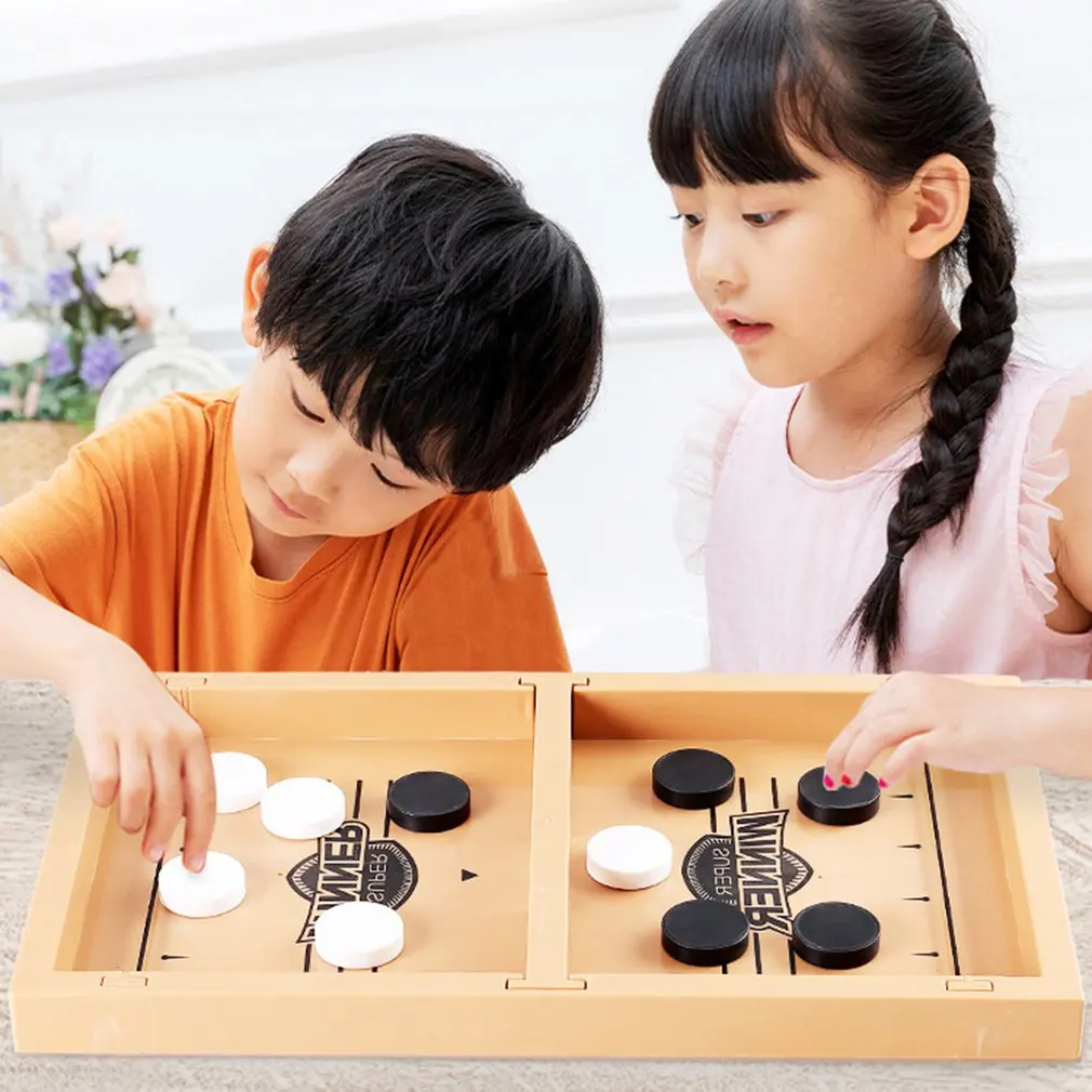 

Adult Kids Hockey Board Game Soccer Quick Slingshot Puck Interactive Chess Toys Desktop Battle Board Game