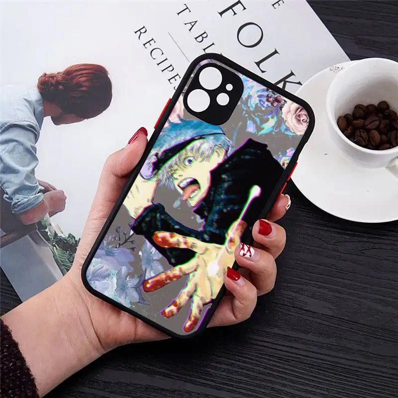 

Anime Cartoon Jujutsu Kaisen Phone Case Matte Transparent for iPhone 7 8 11 12 s mini pro X XS XR MAX Plus cover funda