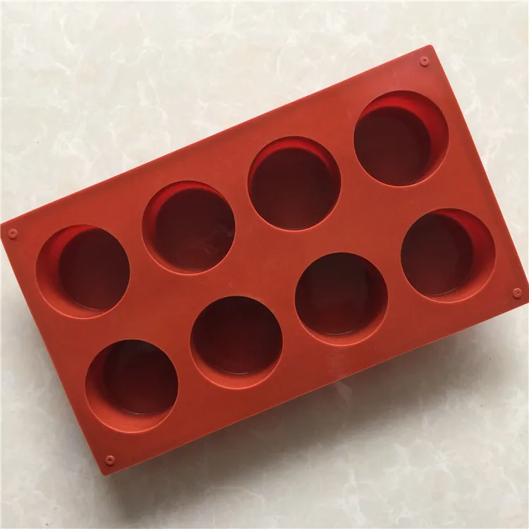 8 Cavity Round Cylinder Cake Mold Soap Diy Cupcake Silicone Moulds | Дом и сад