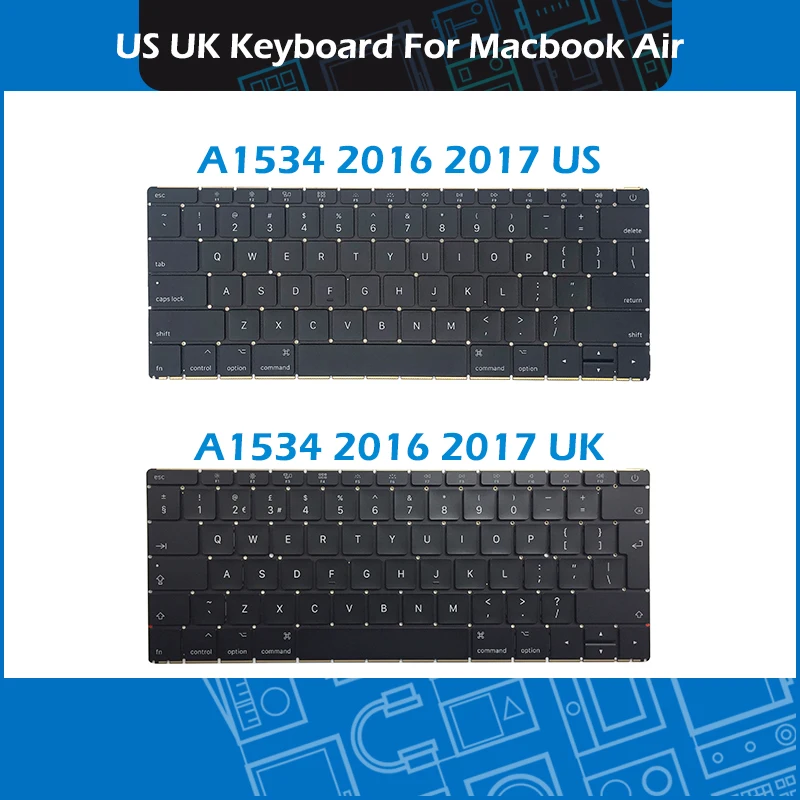 Клавиатура A1370/A1465/A1369/A1466/A1534/A2179/A2337 для Macbook Air Retina сменная английская клавиатура