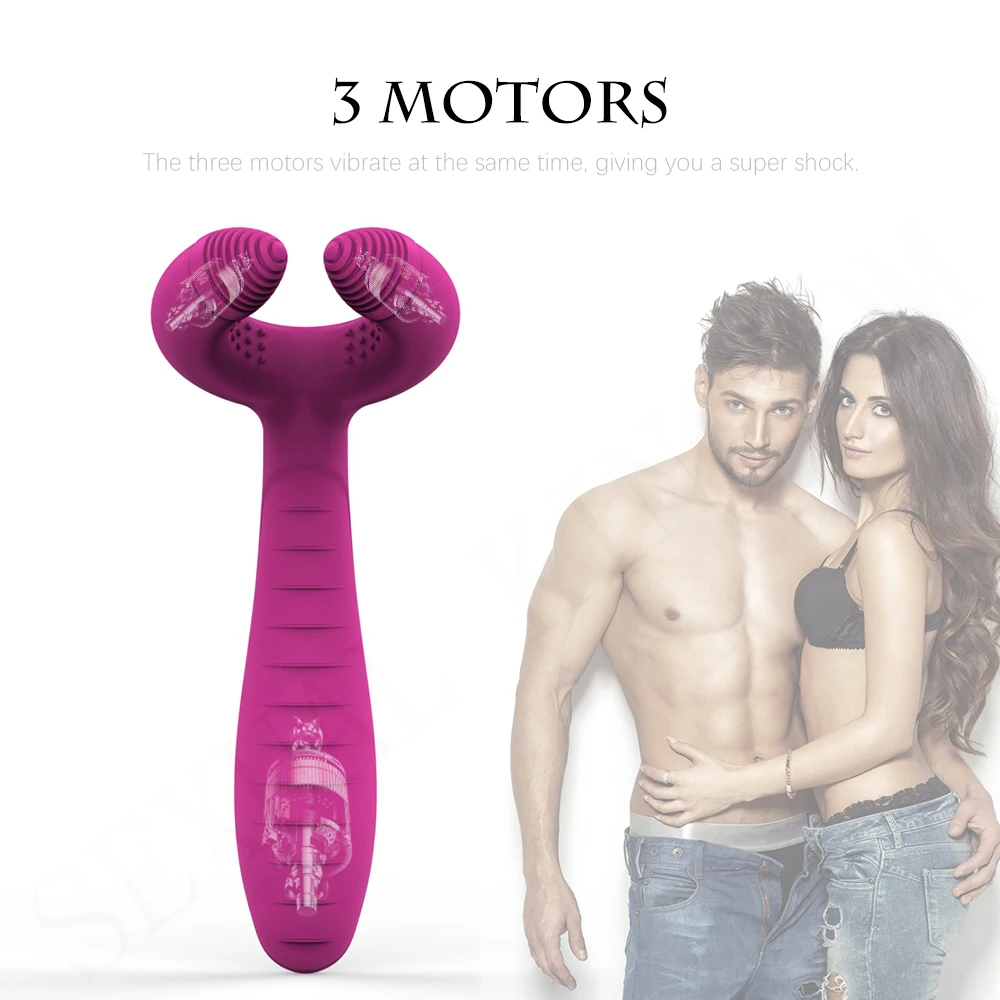 Стимулятор для сосков и точки G с тремя двигателями искусственный Вагинальный