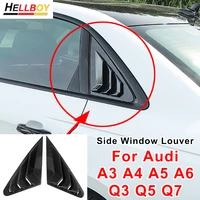 car window trim sticker for audi q5 q3 a3 8v a4 b8 b9 a5 a6 c7 c8 a7 rear side quarter window louver cover styling accessories