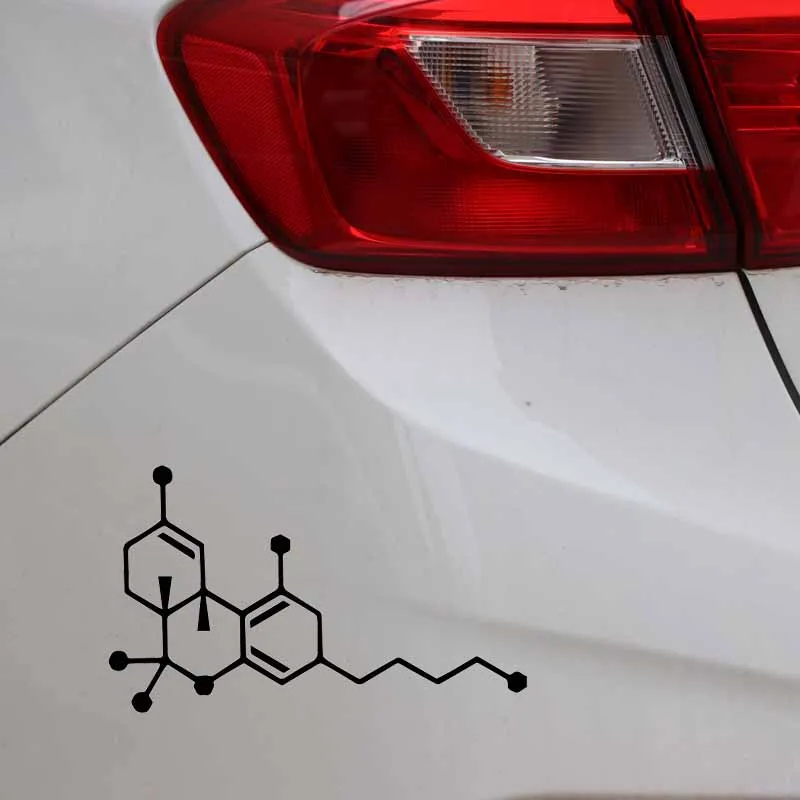 Volkrays индивидуальная Автомобильная наклейка THC молекула горшок трава искусство