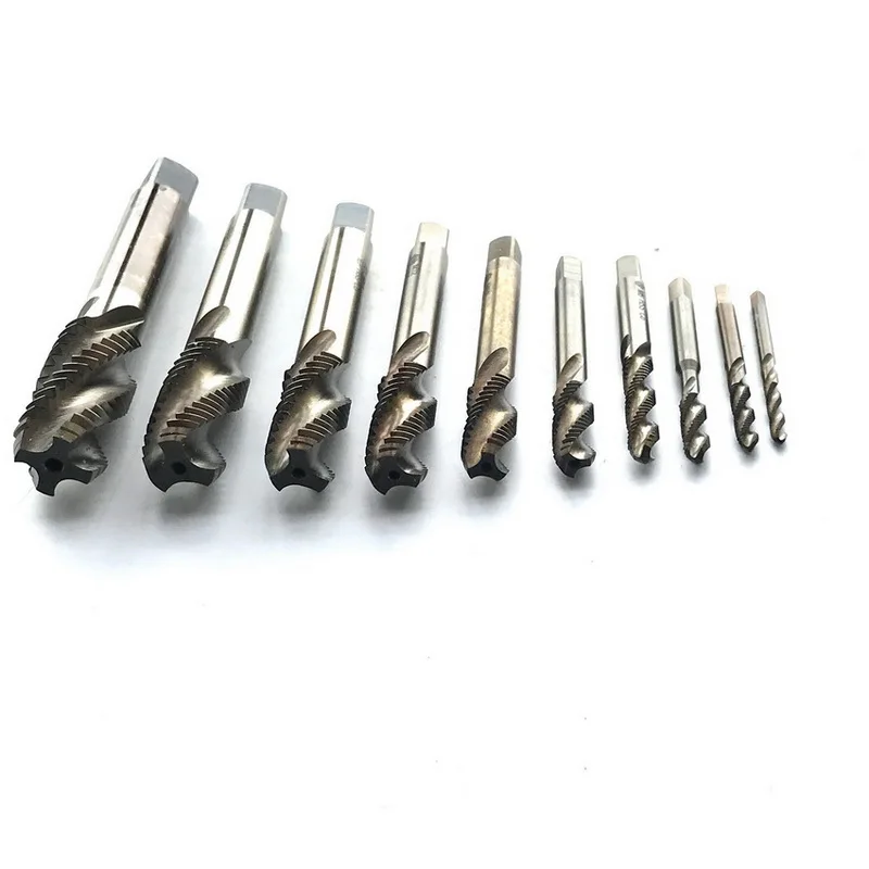 Бесплатная доставка спиральные краны из быстрорежущей стали M35 Co5 % 9 шт. винтовые