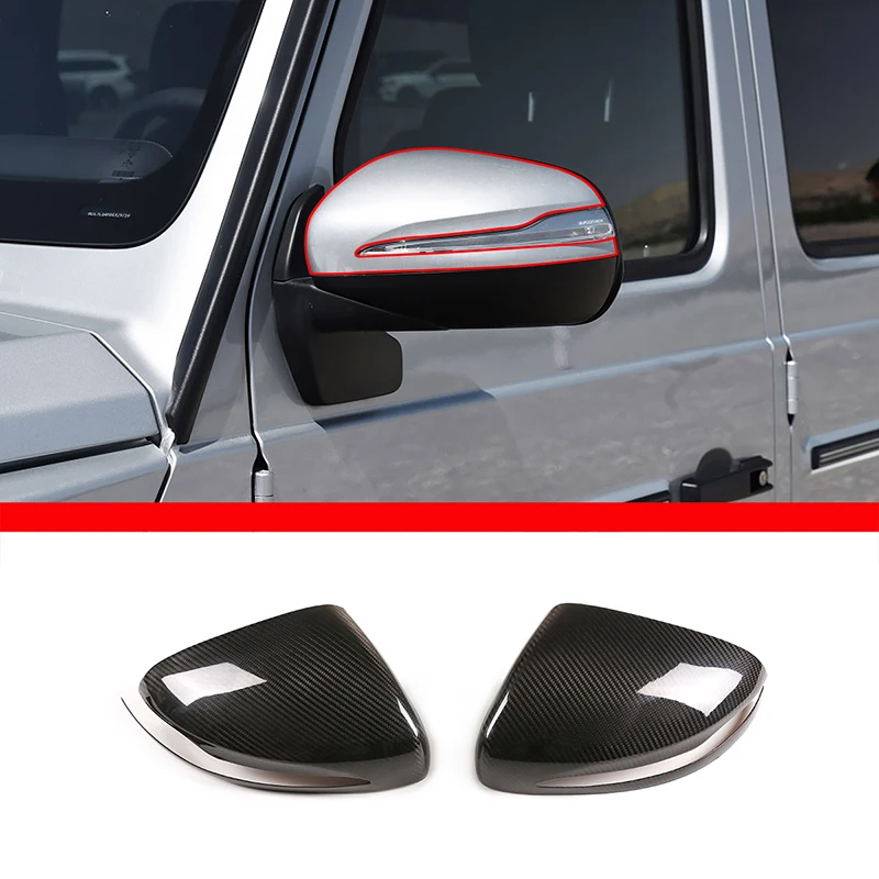 

Real Carbon Fiber for Mercedes-Benz G-Class G500 G63 2019-2020 Car Outside Rear View Mirror Cover Trim Car Exterior Accessories