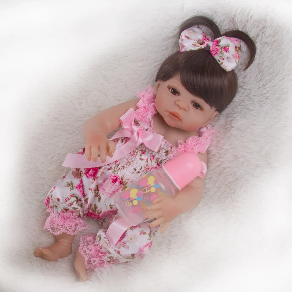 48 см Bebes Кукла реборн силиконовые детские куклы новорожденная кукла девочка