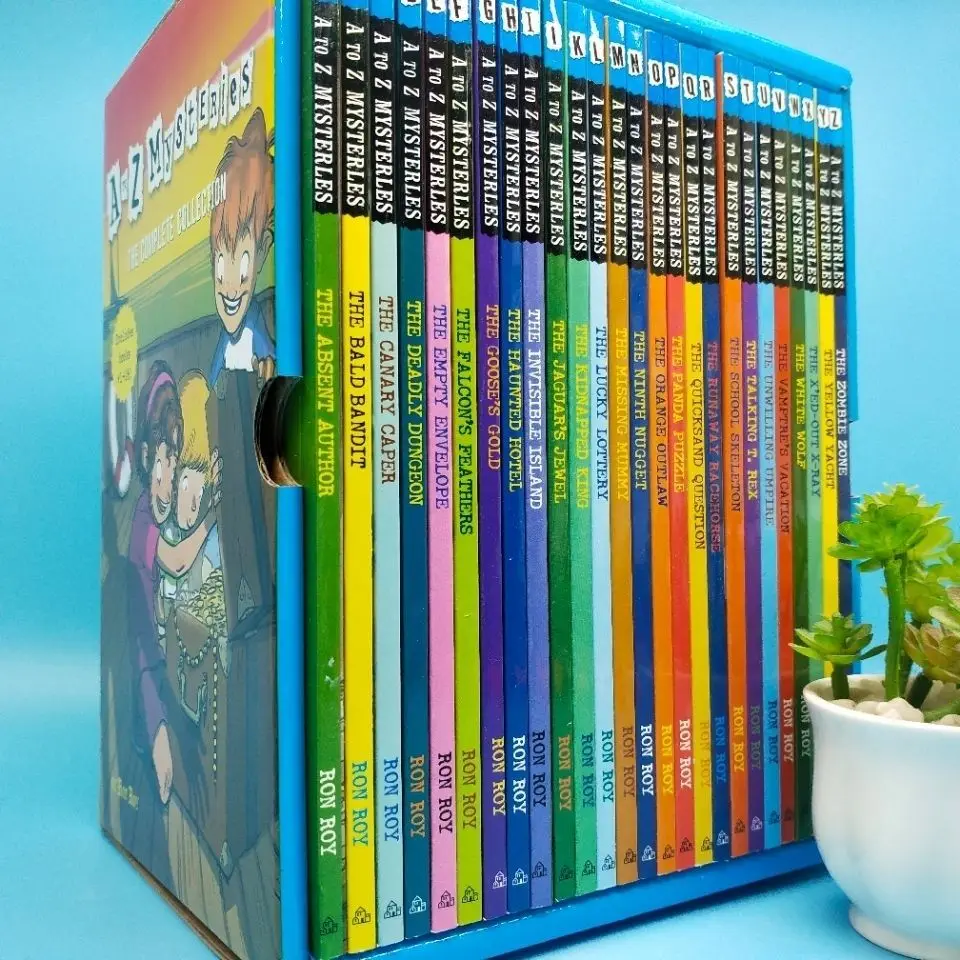 26 Books/Set New Mysterious case A to Z Mystreries full gift box bridge book English original to send audio Children's Livros