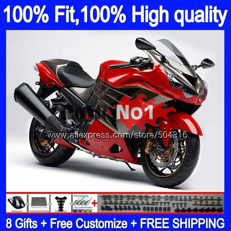 

Injection For KAWASAKI ZX-14R ZX14R 12 13 14 15 16 17 87MC.36 ZZR1400 ZX 14R 2012 2013 2014 2015 2016 2017 Red black Fairing