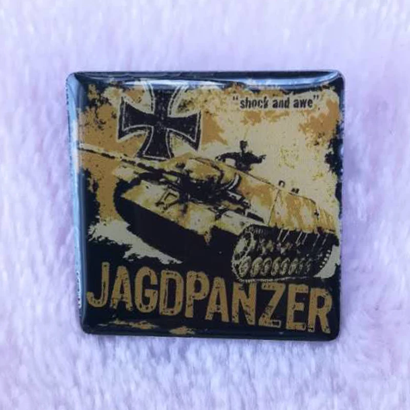 Немецкий значок Танк Разрушителя Jagdpanzer pin WW2 Ретро Военная коллекция|Броши| |