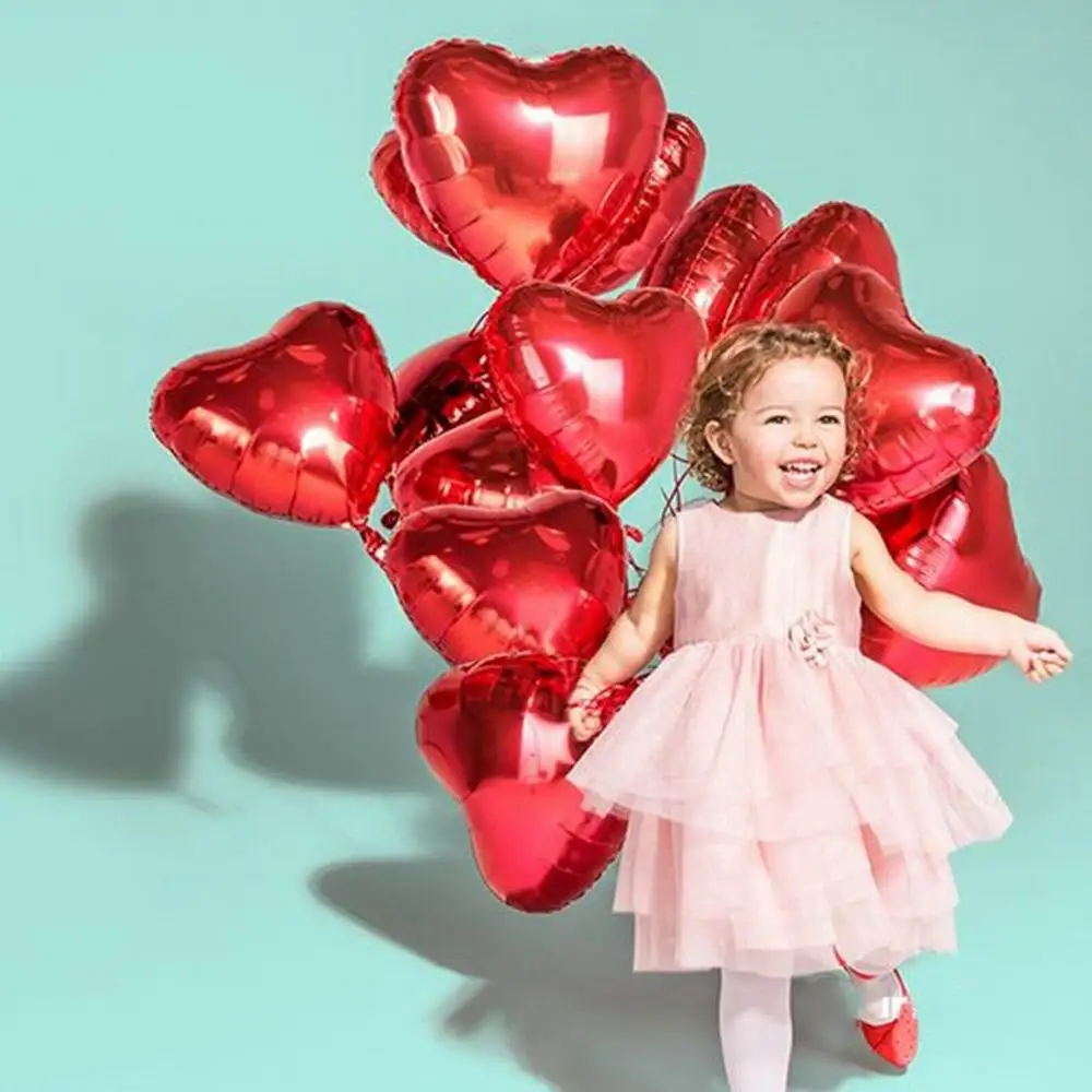 Воздушный шар из фольги с надписью LOVE красное розовое золото сердце баллон гелия