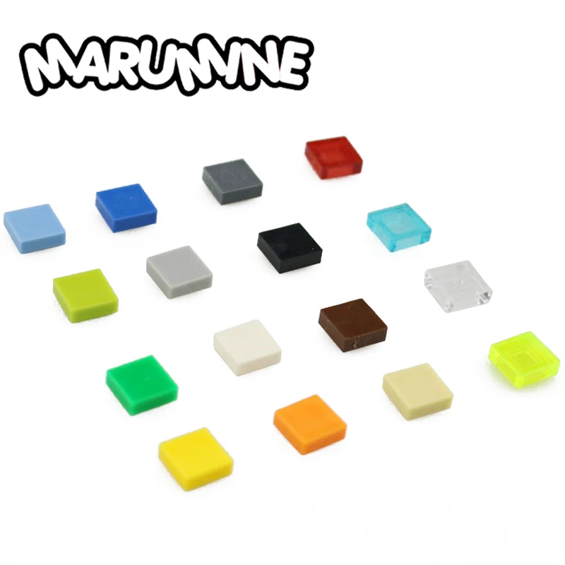 MARUMINE 1000 шт. 1x1 плитка строительные блоки массовые аксессуары кубики MOC игрушки 3070
