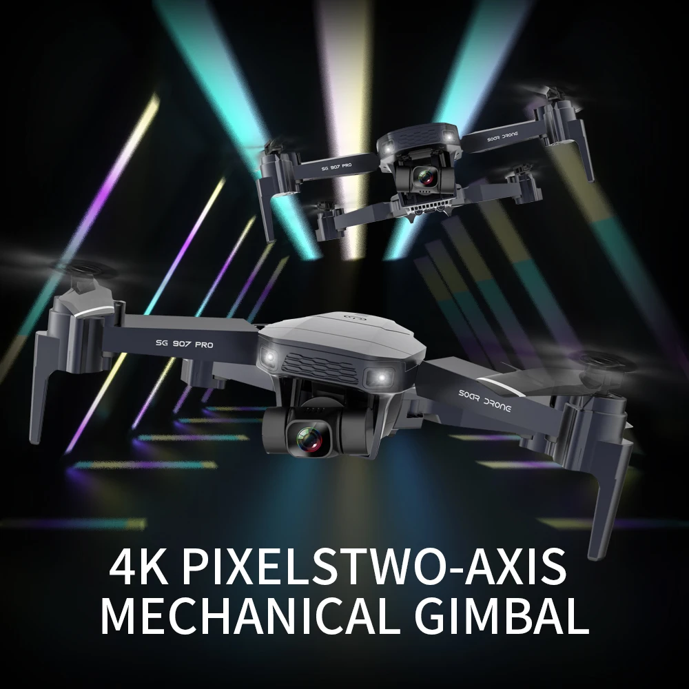 2021 Новый SG907 про беспилотный Мультикоптер GPS 5G WI-FI 4k HD механический 2 карданный