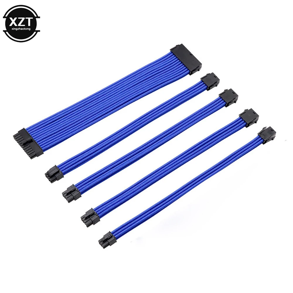 1 комплект базового удлинительного кабеля ATX 30 см из 24-PIN 8-контактного