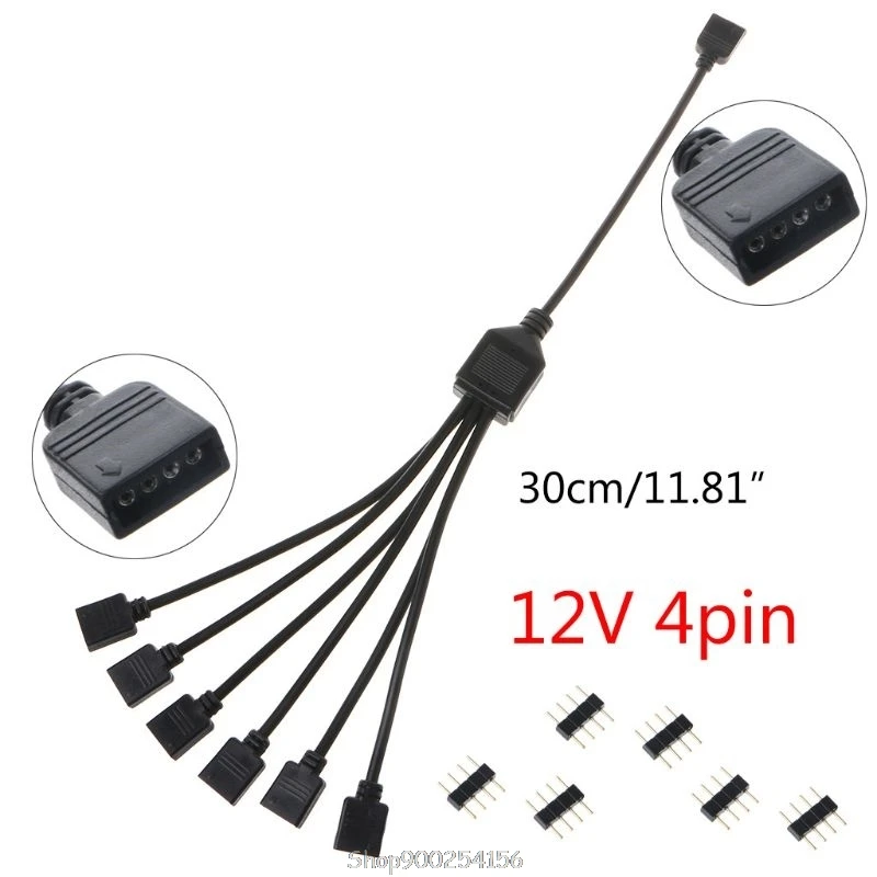 

12V 4Pin AURA RGB Extension Adapter Cable Motherboard to RGB Connector Splitter Hub for PC LED Light Strip O15 20 Dropship