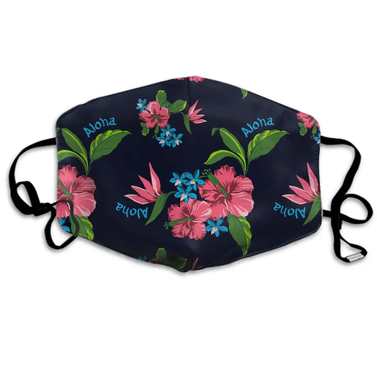 

Comfortable Two Layer Dust Mask, Soft Hawaiian State Flower Pattern Print Face Mask Cover Mouth for Adults and Teens