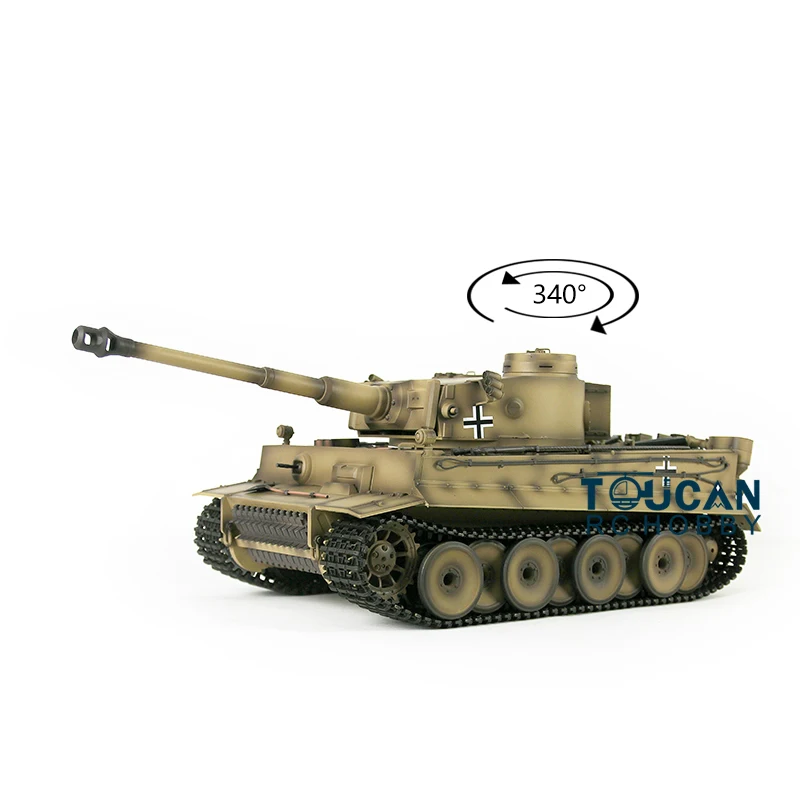 

US Stock 1/16 Heng Long TK7.0 German Tiger I 3818 Remote Control Tank Toy IR BB Smoke Effect TH17259-SMT4